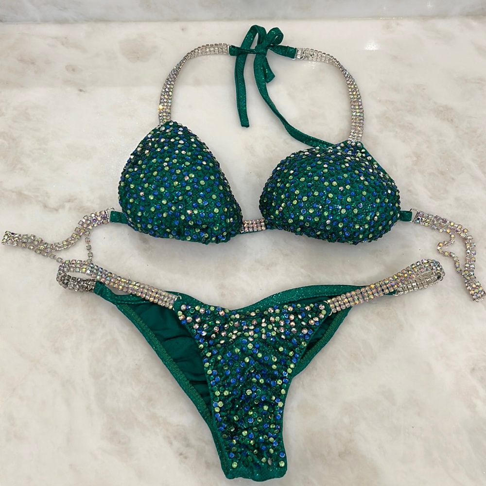 Bodybuilding Bikini Emerald Green